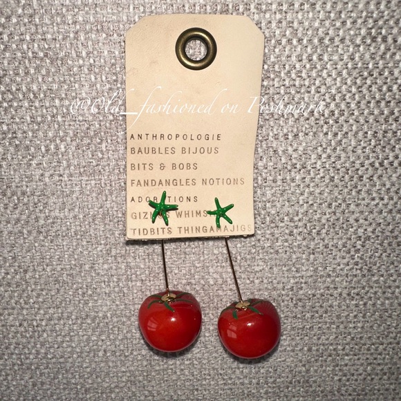ANTHRO Tomato Icon Drop Earrings - Price Firm - Picture 5 of 7
